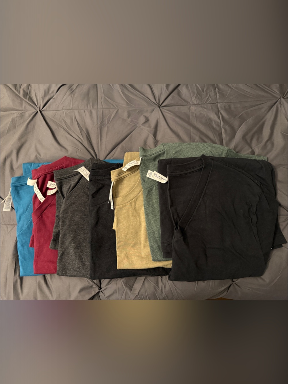 Bella Canvas Short Sleeve Tees - Teal, Red, Charcoal, Black, Olive, Mustard